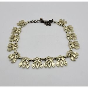 Vintage R & S Gold Tone Choker Necklace